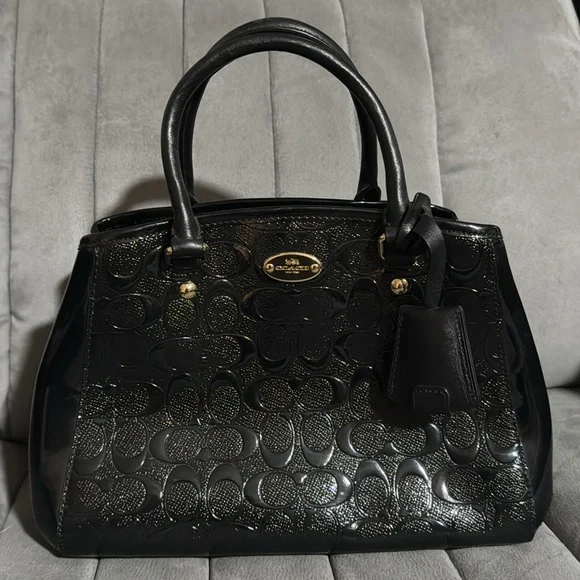 Brand New Shiny Black Coach Purse - Picture 11 of 13